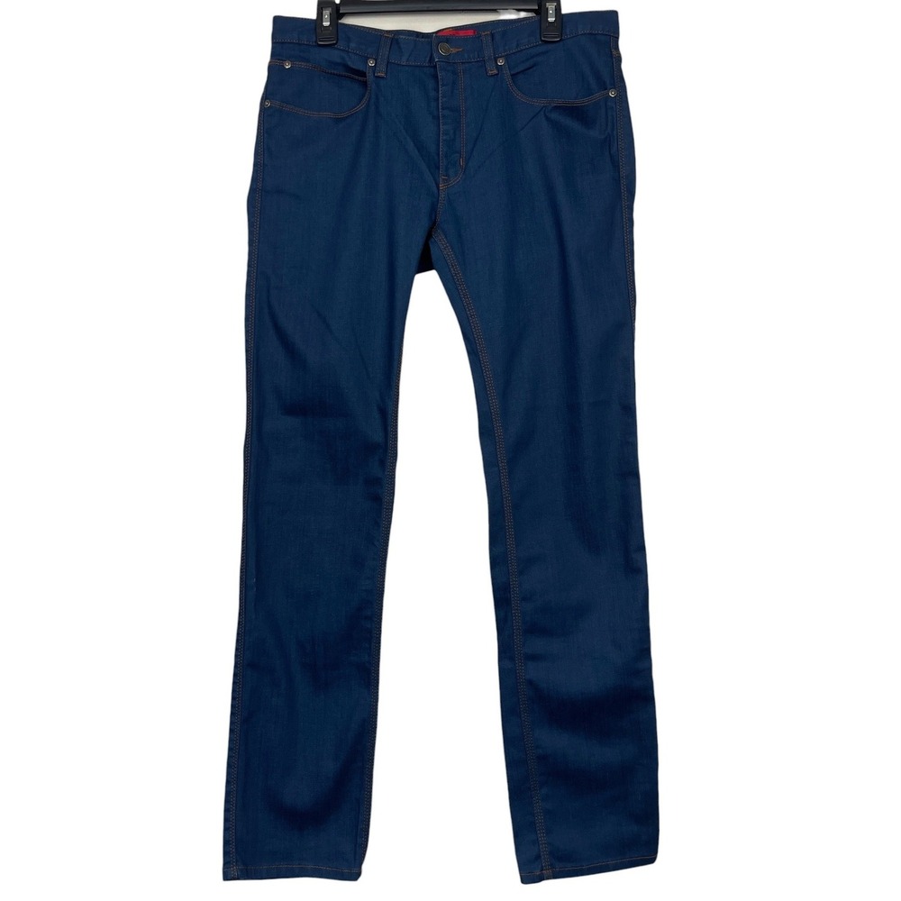 Hugo Boss HUGO 708 Slim Fit Mens 34x32 Cotton Stretch Indigo Blue Denim Jeans